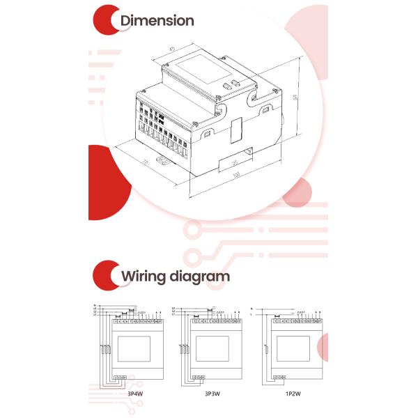 MID approved EM4373 lora module three phase power quality analyzer~lora rs485~modbus