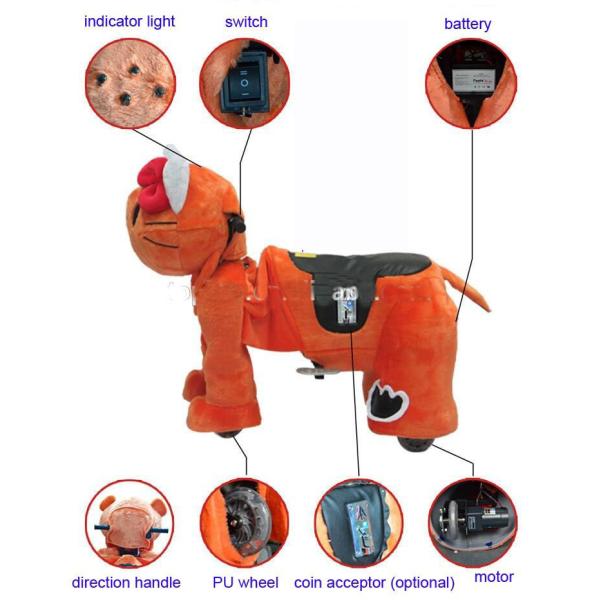 Children animal toy car / mall Commercial Playground Equipment / stuffed animal toy car /