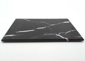 Quality Black Small Marble Chopping Board Durable Rectangle Round Edge Backside wholesale