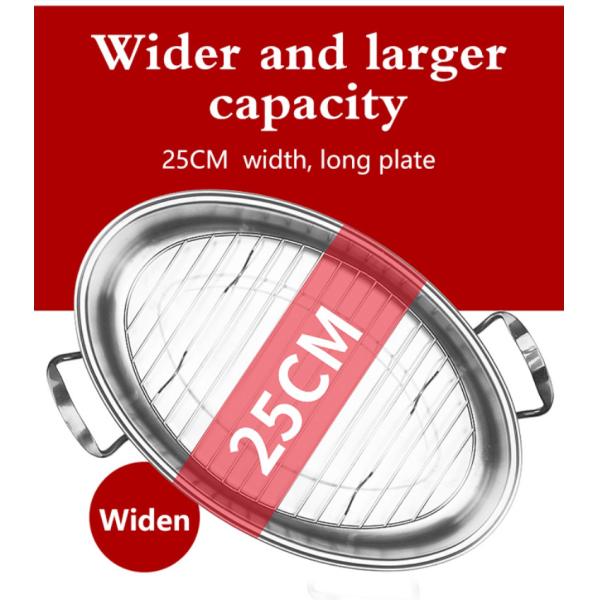 Multi Purpose Cooking Stainless Steel Fish Steamer Thickened