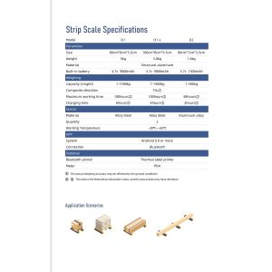 Electronic Portable Pallet Beam Scale with 3000kg Load Capacity 2hours Charging