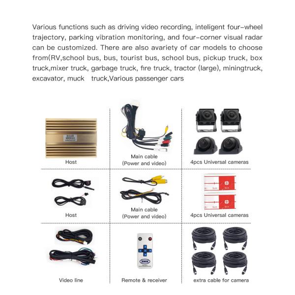 IP67 Night Vision Car Camera Wireless License Plate Frame Backup Camera RoHS