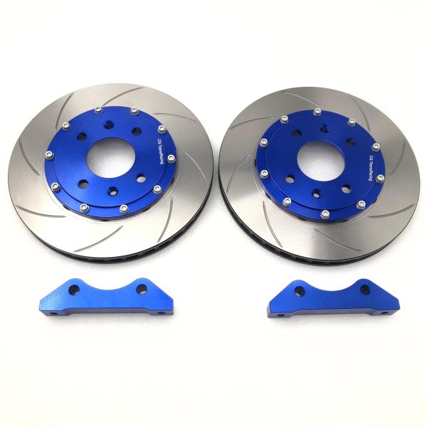 cast iron HT250 362mm Disc Big 8 Pot Brakes Caliper Blue Jekit