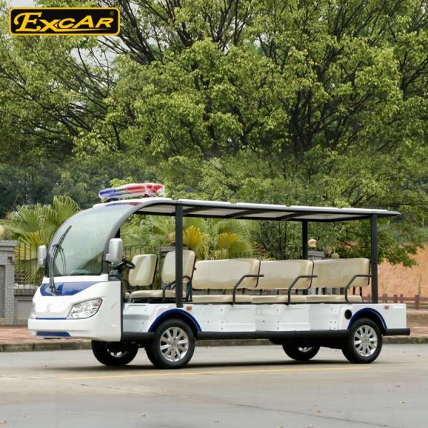 White Electric Sightseeing Car 11 Seats Electric Tourist Car 72V Acim Motor