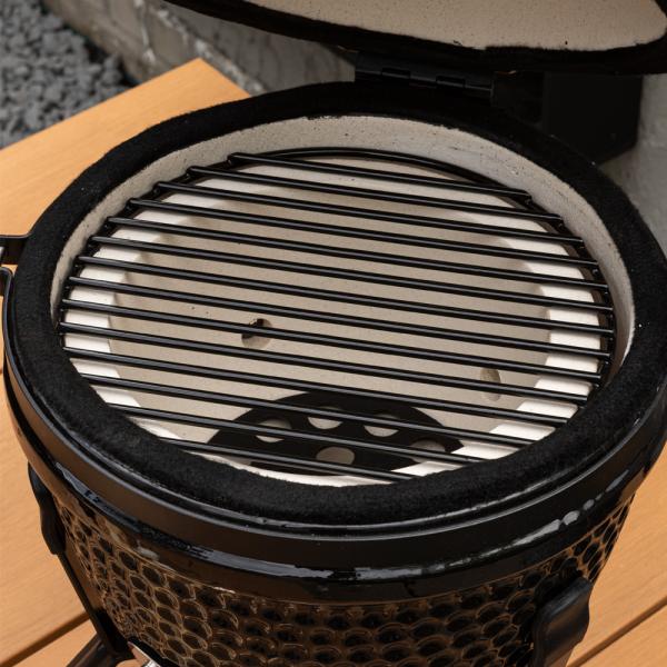 48*36*58cm Galvanized Portable Smoker Kamado Ceramic Grill with Lid and Ventilation