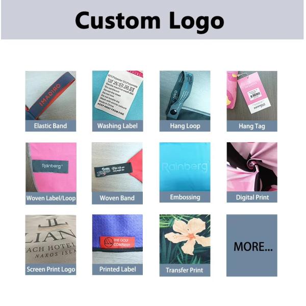 OEM Services Wholesale Quick Dry Custom Logo Microfiber Gym Sports Towel With Mesh Bag