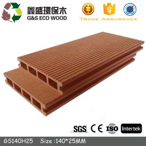 Fade Resistance WPC Hollow Decking Recyclable Plastic And Wood Composite