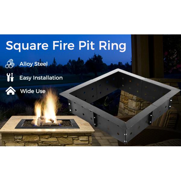 Outdoor Wood Burning Bonfire Fire Pit Insert Ring Liner with Toughness Carbon Steel