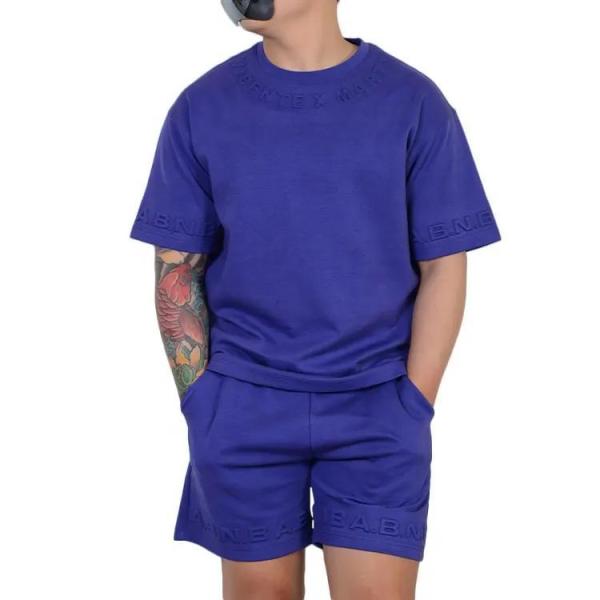 Design Streetwear Mens Windbreaker Nylon Tracksuit Custom Logo Two Piece Short Set