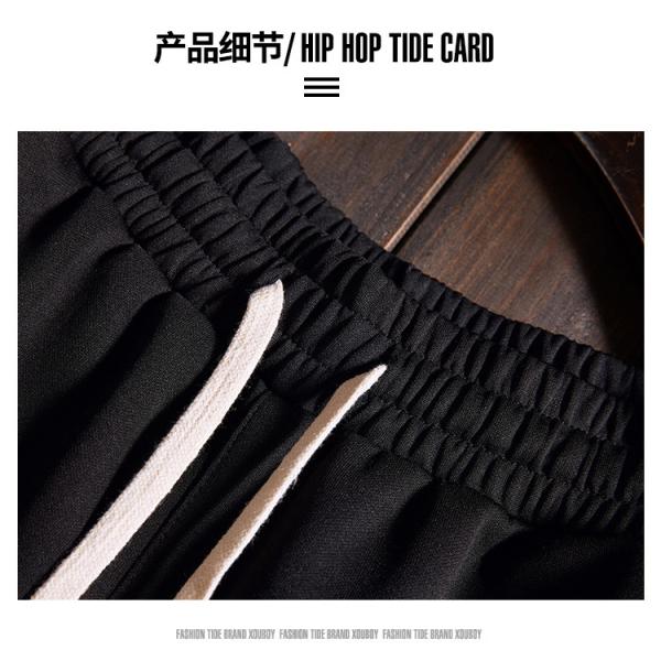 Niche Trend Striped Men Streetwear Shorts Breathable Spandex Basketball Pants