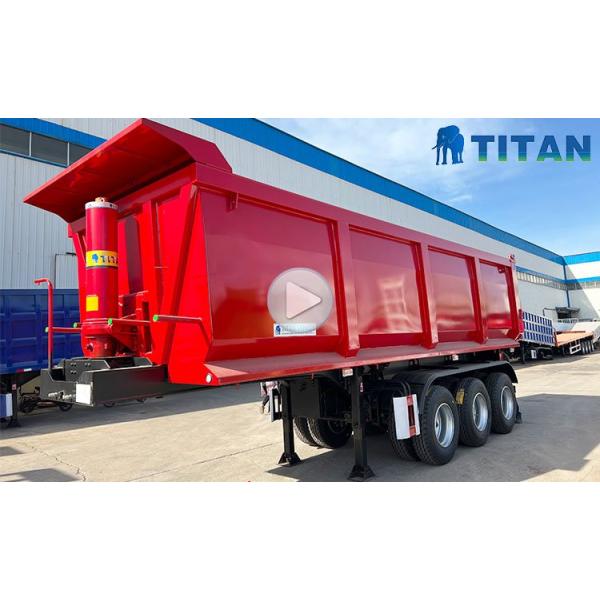 TITAN 35CBM Best 3 Axle End Dump Trailer for Sale