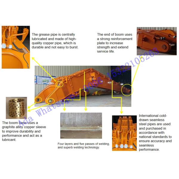 Heavy Equipment Excavator Long Boom For ZX1200 Hitachi High Reach Excavator