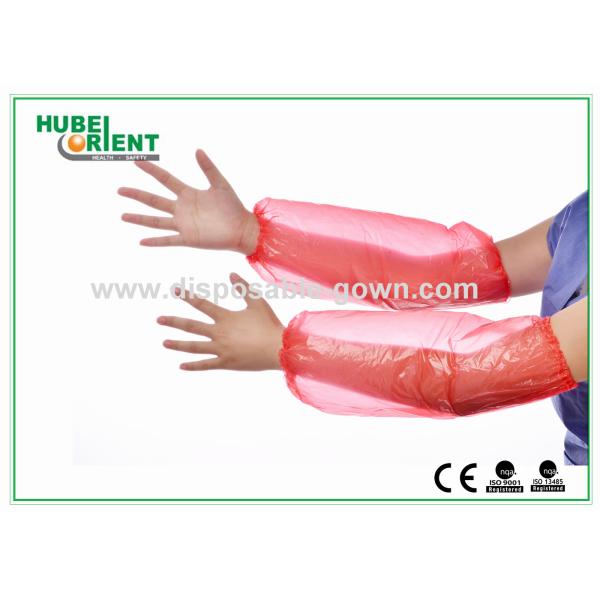 PE Waterproof Disposable Use 16 Or 18 Inch PE Arm Sleeves For Food Industry/Restaurant