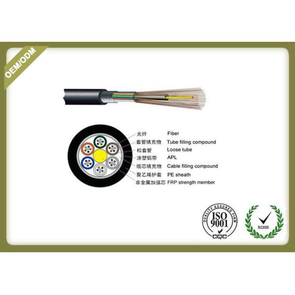 Outdoor Fiber Optic Cable GYTA Aluminum Polyethylene Laminate