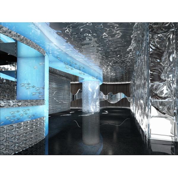 304 316 Water Ripple Stainless Steel Sheet Mirror Finish 0.8mm 4ft x 8ft