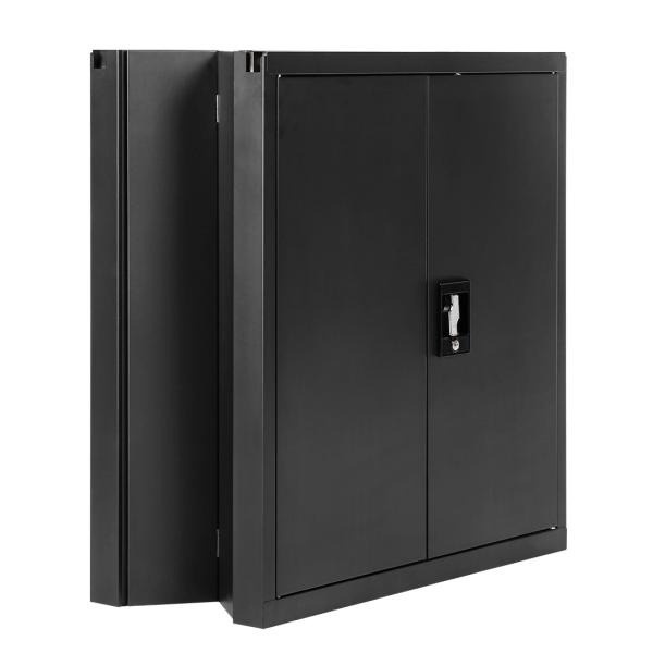 Black Shelf Folding Storage Cabinet Removable Fold Steel Storage Cabinet