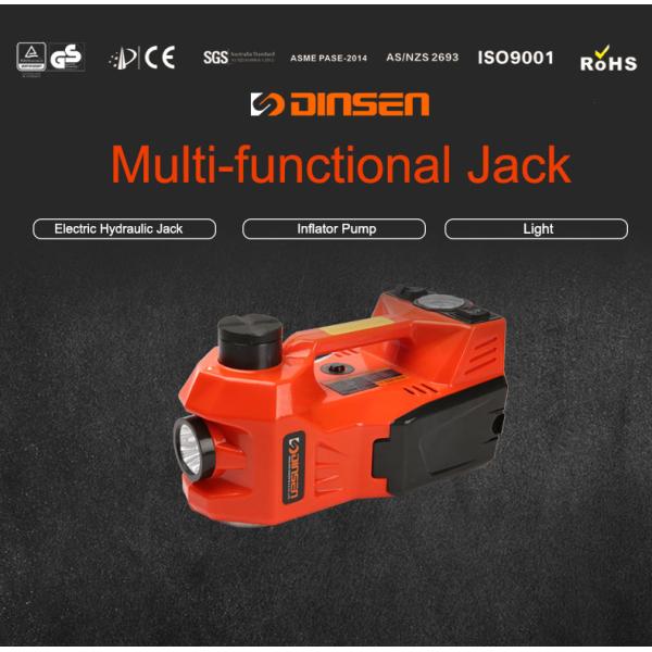 unique design multi-functional 12v electric hydraulic jack ,inflator pump and light
