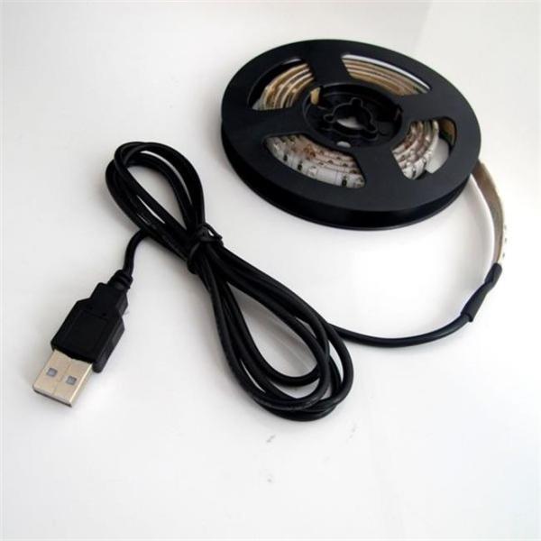 5V USB LED Ribbon Tape Light , High Intensity 14.4W/M Outdoor LED Strip Light Fixtures
