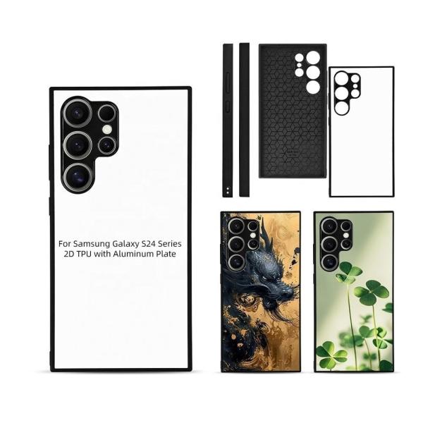 Shockproof 2D Blank TPU PC Sublimation Cellphone Cases For Samsung S24 Ultra Plus