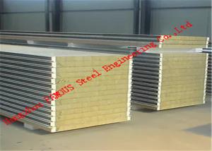 Quality EPS / PU Metal Roofing Sheets Sandwich Panel Rock Wool For Wall For Roof wholesale