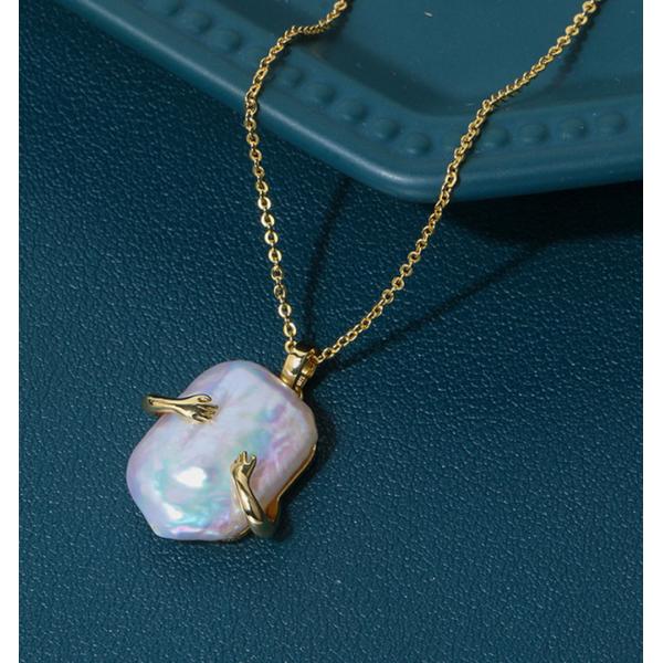 Unique Crosses Pendant Necklace For Women Natural Freshwater Pearl Beads Natural Pearl Necklace Jewelry Set