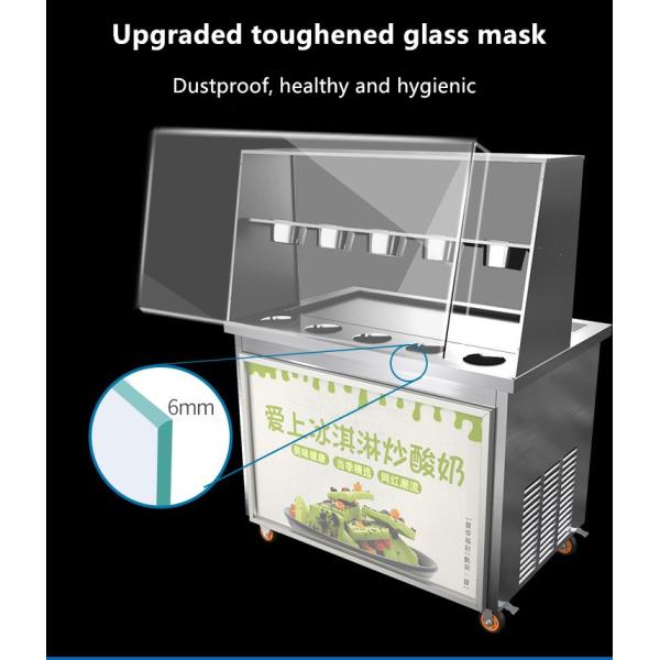 Thailand Mobile Food Cart with Frozen Yogurt Machine and Automatic Defrost Function