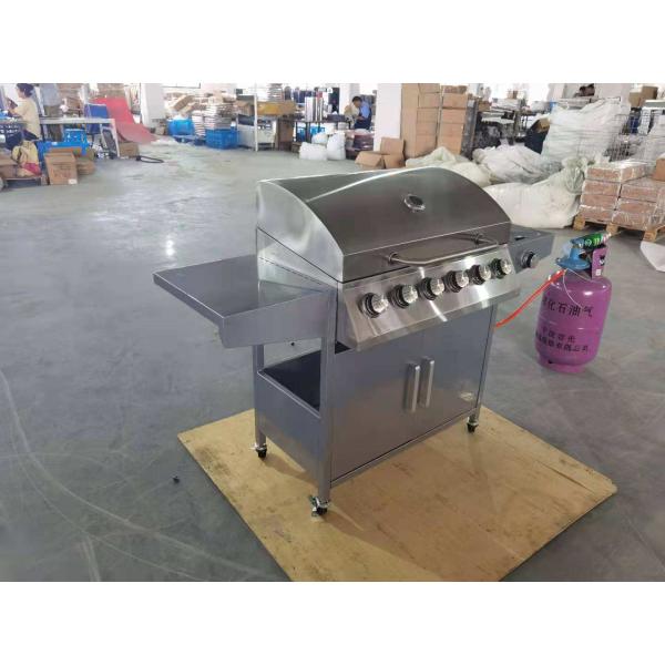 YF-01ZW06-BS Heavy-Duty Stainless Steel 6 1 Burners BBQ Gas Grill with Powder Coating