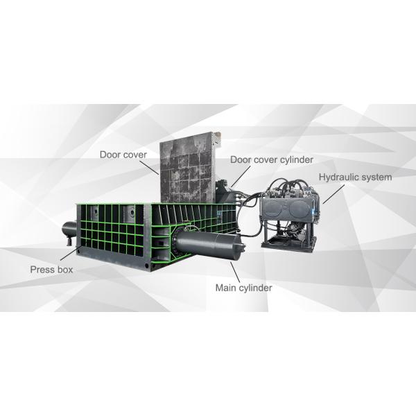 630t Plc Control Medium 110kw Scrap Baler Machine Semi Automatic