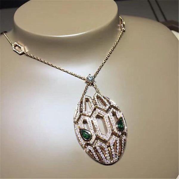 Bi snake Necklace 18k gold white gold yellow gold rose gold diamond necklace Jewelry factory in Shenzhen, China