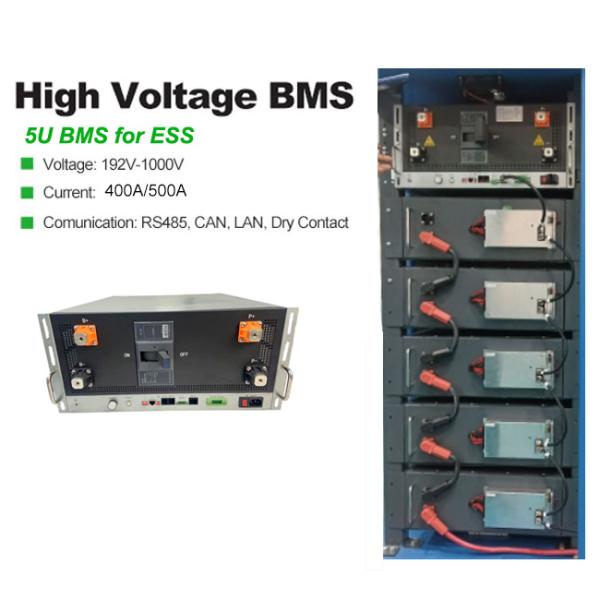 High Voltage Battery Management System with RS485/CAN Communication 270S 864V 500A for Solar energy storage system UPS