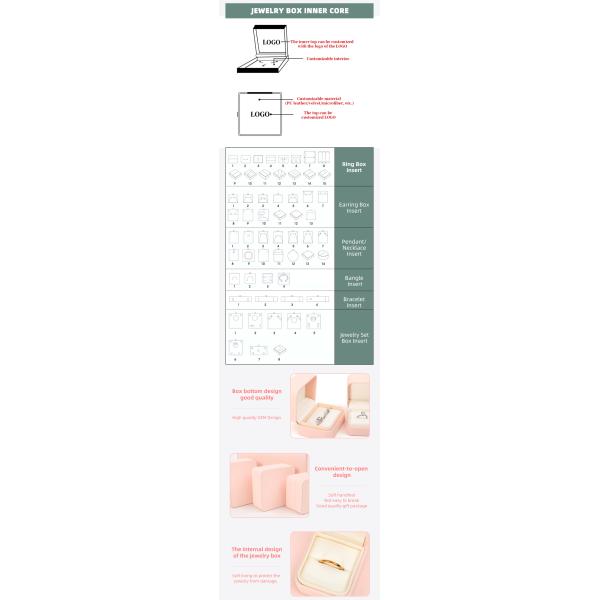Square pink Velvet Jewelry wedding ring Box customizable Jewellery Box packaging