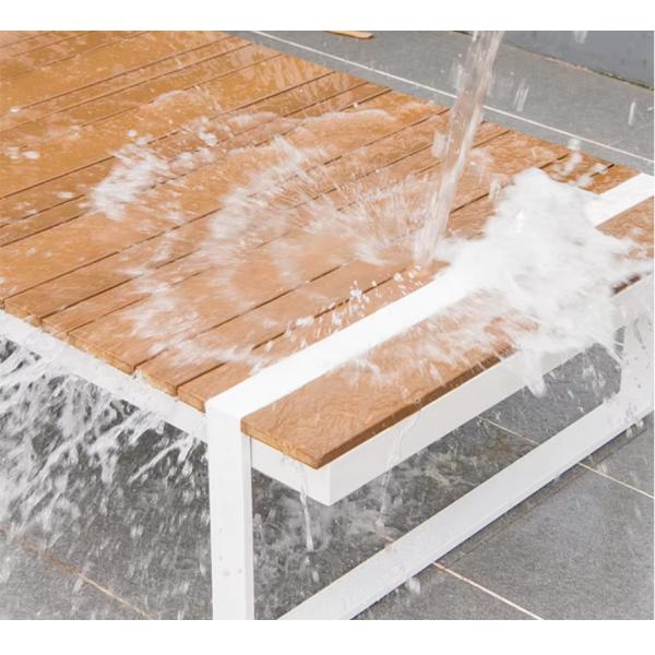 Restaurant PE Boho Rattan Coffee Table Coffee Aluminum All Weather Wicker Patio Table Chair