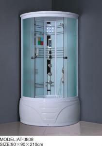 Quality 900mm quadrant shower enclosure white painted chrome Color with top light wholesale
