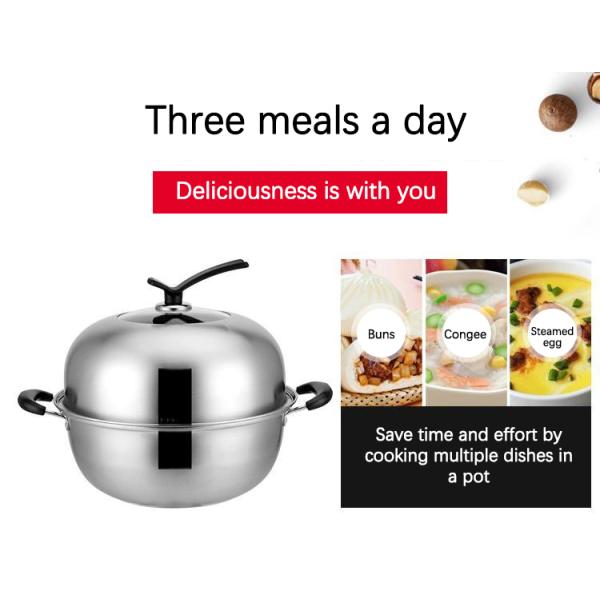 Amazon Top Seller Kitchen Cooking Induction Multi-Layer Stainless Steel Steamer Pot With Bakelite Handle