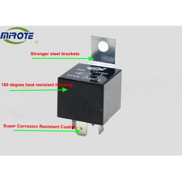 4 Terminal 40 Amp 12v Car Relay Replacement With Metal Sheet , 12 Volt 4 Pin Mini Relay