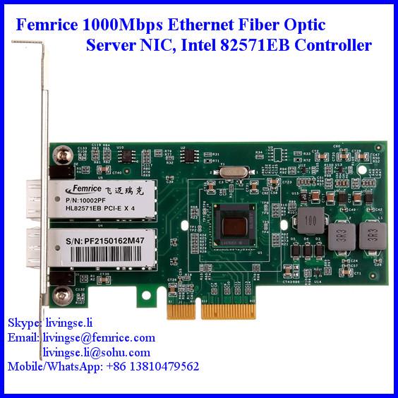 1 Gbps 2 Ports Gigabit Server Ethernet Network Card Femrice 10002PF