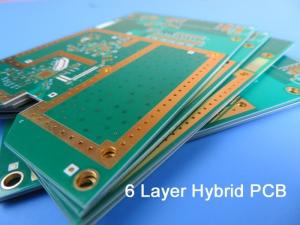 Quality 6 Layer Mixed PCB On 20mil 0.508mm RO4350B and FR-4 with Blind Via for Digital Satellite Receiver wholesale