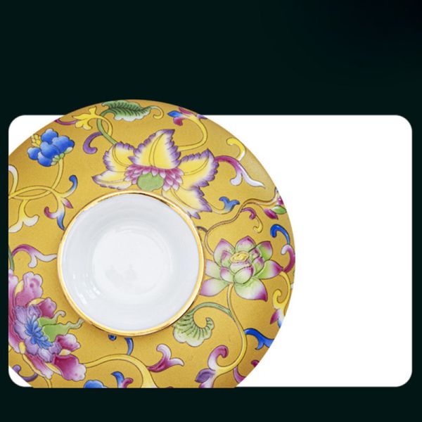 Cadmium Free 450ml Clear Ceramic Filter Glass Tea Cup