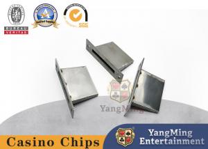Quality Black Jack Baccarat Table Customized Gold Silver Metal Cash Box Tip Box Coin Slot wholesale