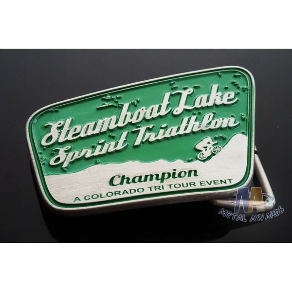 Die Casting Zinc Alloy Custom Made Metal Buckles Soft Enamel , Antique Copper Plating