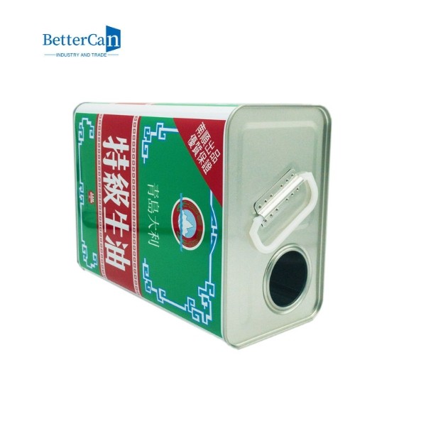 Rectangular 3 Liter Olive Oil Tin Can Manufacturers Without Handle