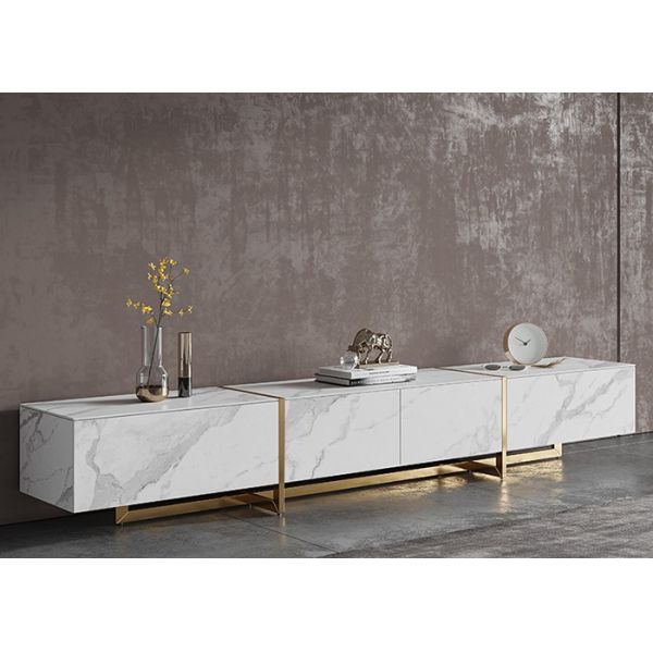 Wooden Modern Living Room TV Unit Matching Coffee Table