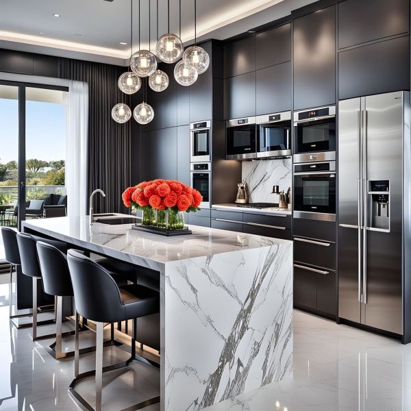 Modern Light Luxury Custom Kitchen Cabinet With Stainless Steel Stove Integration Whole House Wall Cabinet Design Kitchen Cabinet