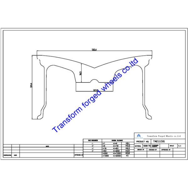 TM2111501 21X11.5 inches forged wheels monoblock wheels blanks Dimple style barrel and rims