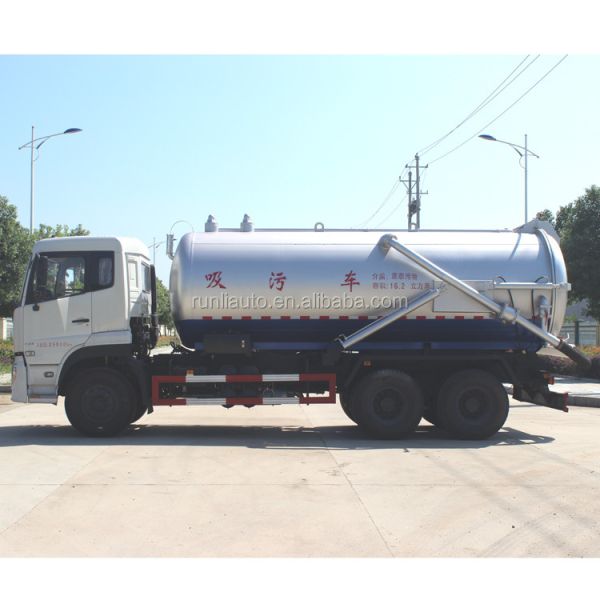 Diesel Fuel Type Vacuum Sewer Septic Tank Trucks Sewage Suction Tanker Truck 6x4