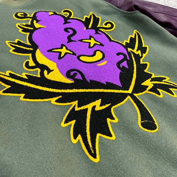 Custom Winter Varsity Jacket Letterman Leather Sleeve Windproof Bomber Jacket Chenille Embroidery Streetwear Varsity Jacket