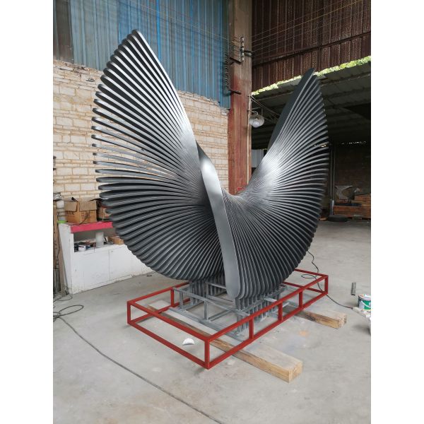 Decorative Folding Outdoor Modern Sculptures 304 Gray Outdoor Iron Sculptures