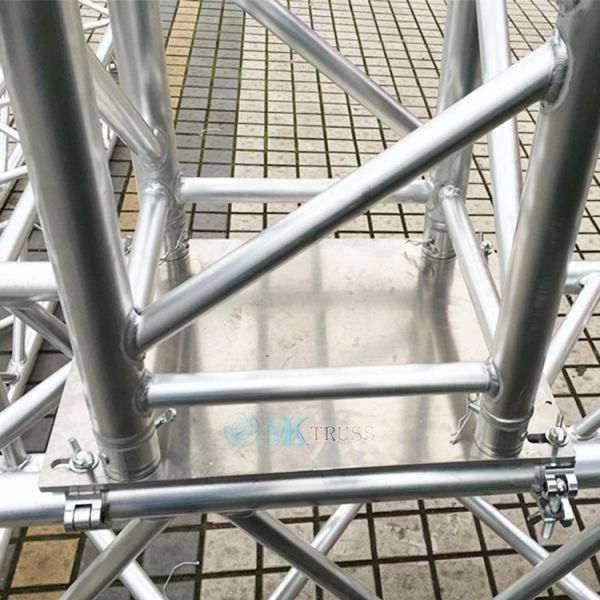Aluminum Alloy Truss System Base Plate for Square Ground Support Structure Solution