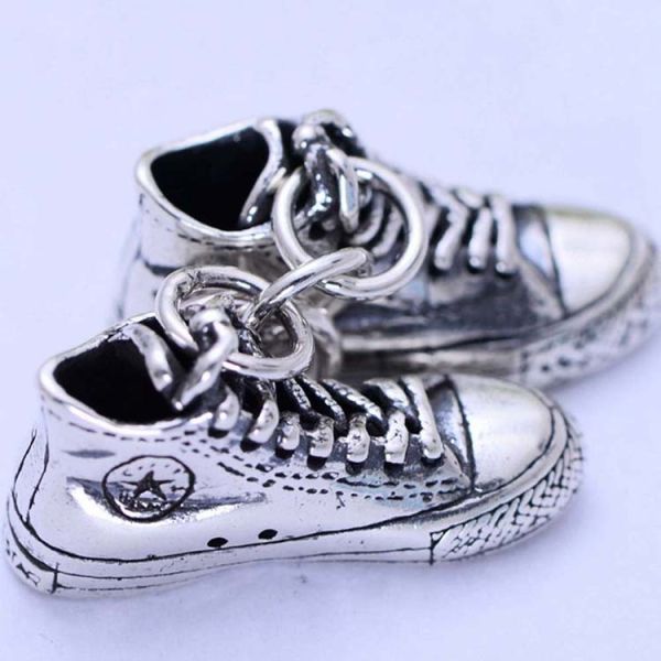 Men and Women Sterling Silver Pendant Necklace with Silver Shoes Pendant(XH055344W)