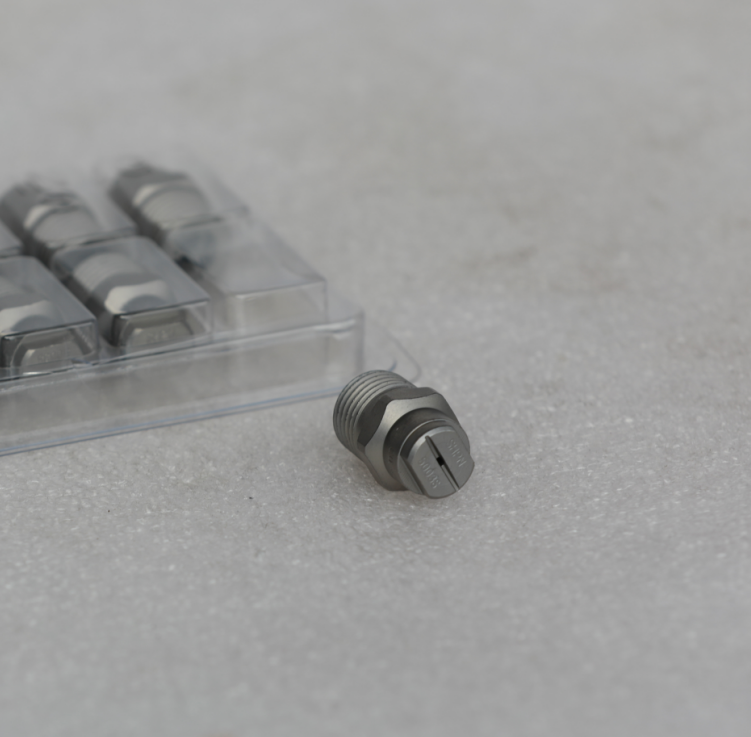 High-Pressure Nozzle for Sweepers: Stainless Steel, Surface Atomization Treatment & 40° Spray Angle